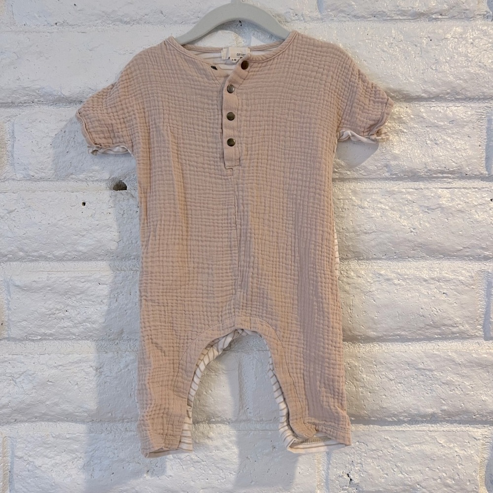 Greige Muslin Romper